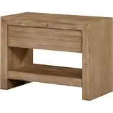 Zerano Nightstand Side Table in Brushed Smoke Wood